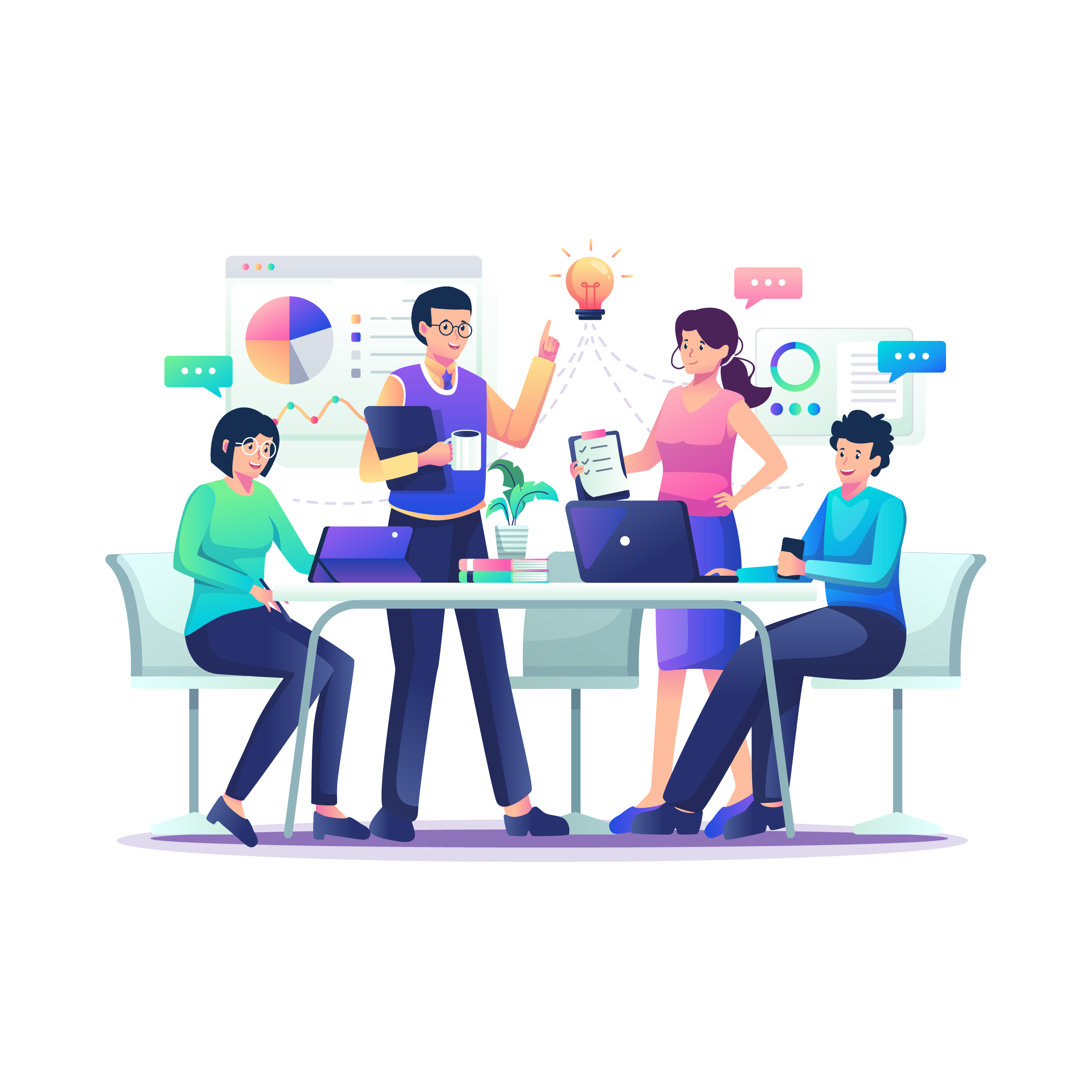 Digital product innovation illustration